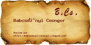 Babcsányi Csongor névjegykártya